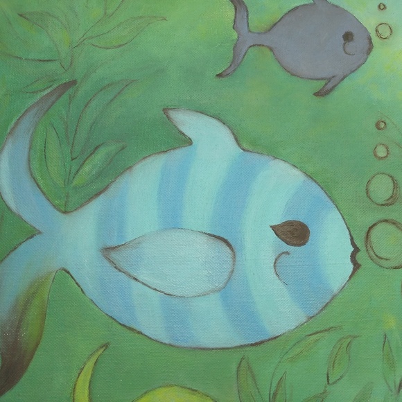 Fish Painting Signed Barbara Haskell 1974 - Picture 4 of 8